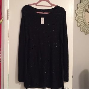 Sequin Woven Sweater